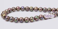 Pearl Magnetic Hematite Beads 4mm - Purple Kaleidoscope