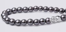 Pearl Magnetic Hematite Beads 4mm - Purple Smoke