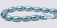 Pearl Magnetic Hematite Beads 4x7mm Rice - Indian Sapphire DARK