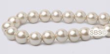 Pearl Magnetic Hematite Beads 5mm - Cream White