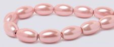 Pearl Magnetic Hematite Beads 5x8 Rice-Dark Pink