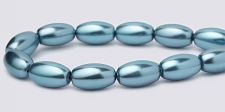 Pearl Magnetic Hematite Beads 5x8mm Rice - Indian Sapphire DARK