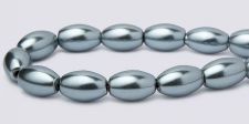 Pearl Magnetic Hematite Beads 5x8mm Rice - Indian Sapphire