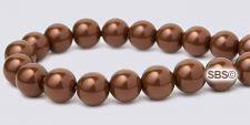 Pearl Magnetic Hematite Beads 6mm - Cocoa