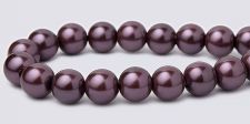 Pearl Magnetic Hematite Beads 6mm - Deep Purple