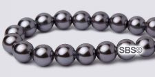 Pearl Magnetic Hematite Beads 6mm - Purple Smoke