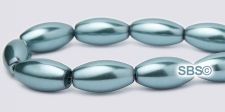 Pearl Magnetic Hematite Beads 6x12mm Rice - Indian Sapphire DARK
