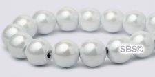 Pearl Magnetic Hematite Beads 8mm - White