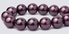 Pearl Magnetic Hematite Beads 8mm - Deep Purple