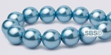 Pearl Magnetic Hematite Beads 8mm - Nordic Blue
