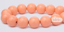 Pearl Magnetic Hematite Beads 8mm - Pink Coral