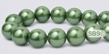 Pearl Magnetic Hematite Beads 8mm - Prairie Green