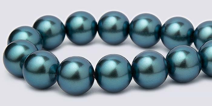 Pearl Magnetic Hematite Beads 8mm - Viridian - (Amazing High Luster)