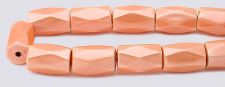 High Power Pearl Magnetic Hematite Beads 5x8 faceted-Salmon