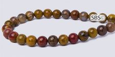 Petrified Agate Gemstone Beads - 4mm Round