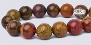 Petrified Agate Gemstone Beads - 8mm Round