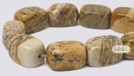 Picture Jasper Beads - 8mm x 12mm Polished Nugget