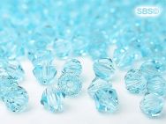 Preciosa Crystal 4mm Bicone Beads - Aquamarine (36) count