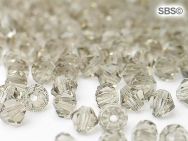 Preciosa Crystal 4mm Bicone Beads - Black Diamond  (36) count
