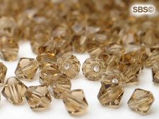Preciosa Crystal 4mm Bicone Beads - Smoky Topaz  (36) count