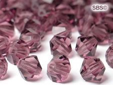 Preciosa Crystal 6mm Bicone Beads - Amethyst (18) count