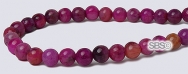 Purple Crazy Lace Agate Beads - 4mm (dyed) Round