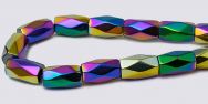RAINBOW Magnetic Hematite Beads 5x8 Faceted