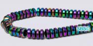 Rainbow Magnetic Hematite Beads 4mm Rondel