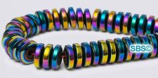 Rainbow Magnetic Hematite Beads 6mm Rondel