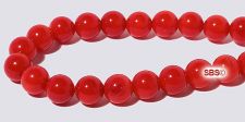 Coral Beads (Heat Treated) Ox Blood Red 6mm