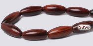 Tiger Eye Gemstone Beads (RED) - 5mm x 12mm Rice/melon