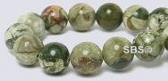 Rhyolite Gemstone Beads - 8mm Round