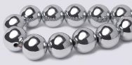 Silver Magnetic Beads - 10mm Round