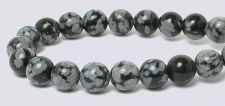 Snowflake Obsidian Gemstone Beads - 6mm Round