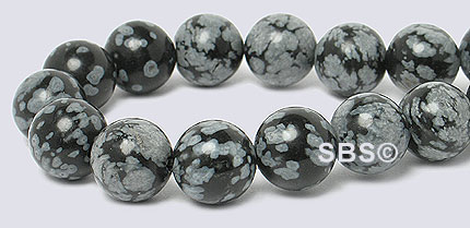 Snowflake Obsidian Gemstone Beads