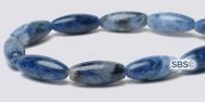 Sodalite Gemstone Beads - 5mm x 12mm Rice/melon