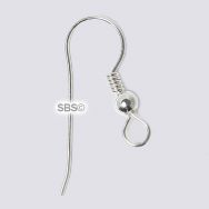 Sterling Silver Round Ear Wires (1 pair)
