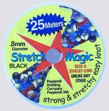 Stretch Magic .8mm BLACK (25 Meters)