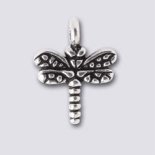 TierraCast Dragonfly Charm "Silver Antique"