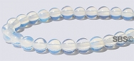 White Opal Glass Beads - 5mm Round