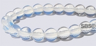 White Opal Glass Beads - 6mm Round